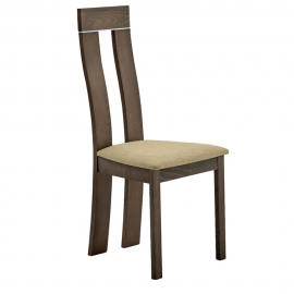 Drevená stolička, buk merlot/hnedá látka, DESI