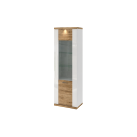 vitrína MANHATTAN TYP 01 Biela arctic   Biela arctic   Dub wotan 