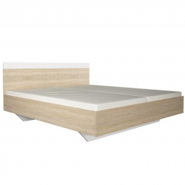Manželská posteľ, dub sonoma/biela, 160x200, GABRIELA